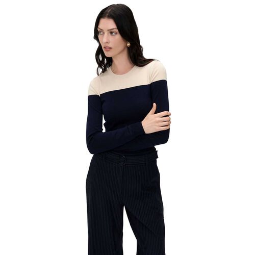 Veronika Maine Ink Spliced Long Sleeve Knit